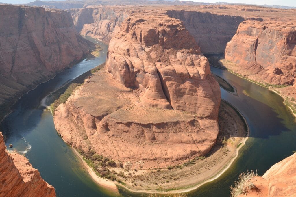 Horseshoe Bend Lac Powell vert d'eau USA